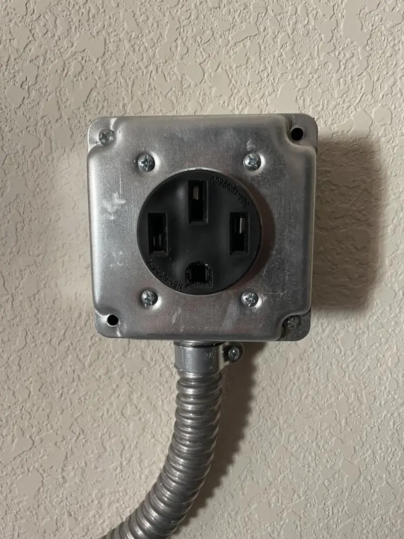 NEMA 14-50 outlet installed for Smart Home Electrical in Grove